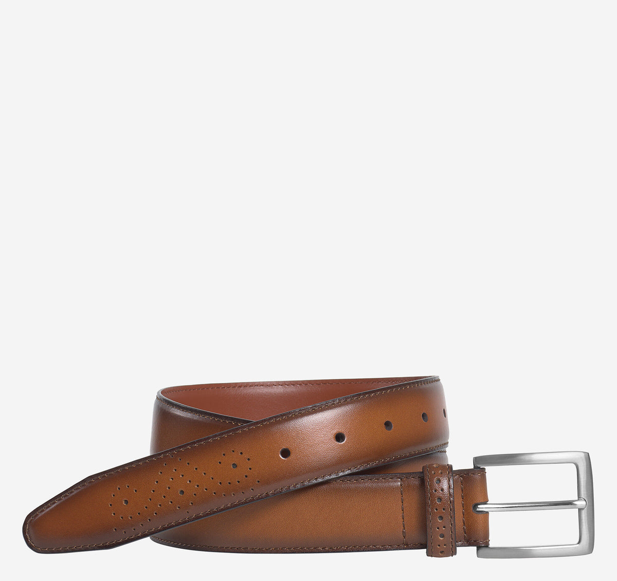 Johnston Murphy Men's Burnished Leather Belt