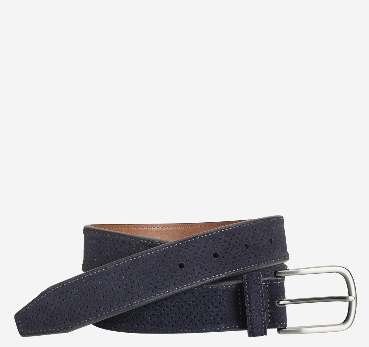 Johnston Murphy Men's Perfed Suede Belt
