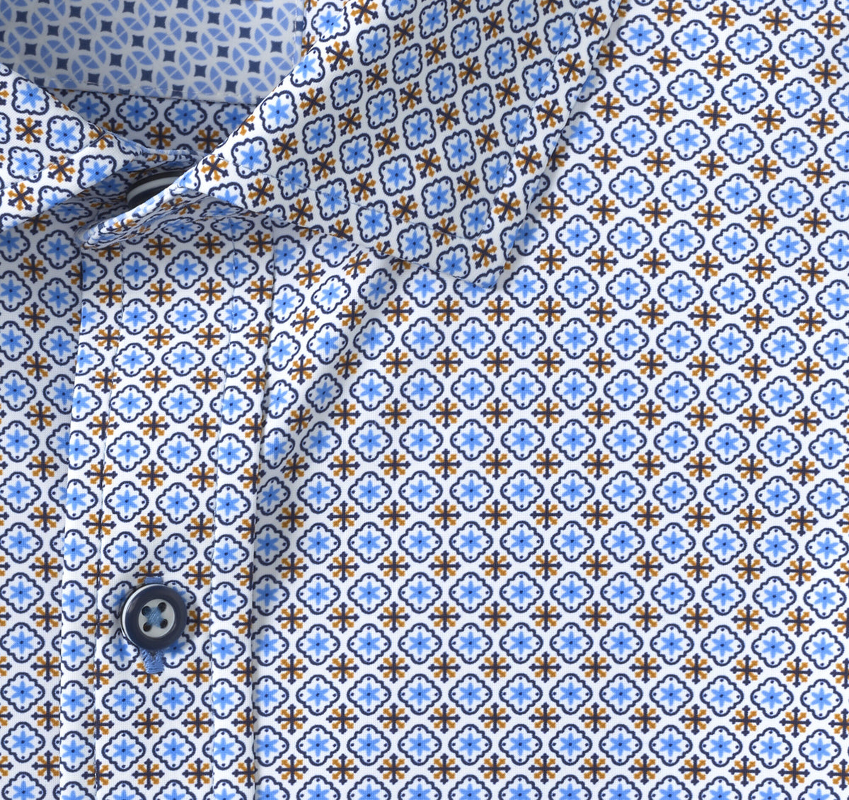 Johnston Murphy Men's XC4® Motion Long-Sleeve Print Knit Shirt